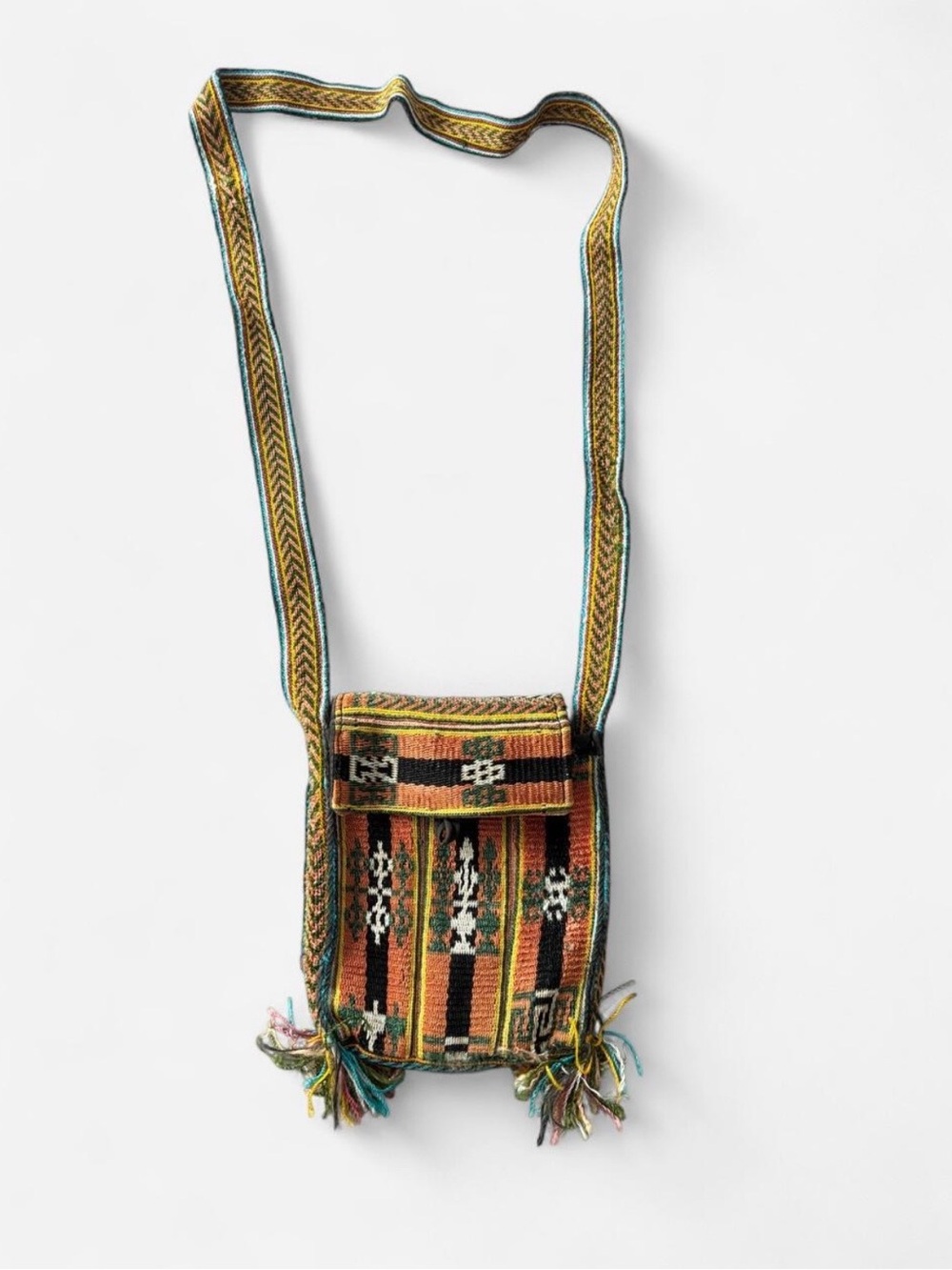 Handwoven Multicolor Striped Crossbody Bag